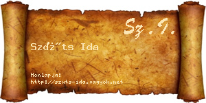 Szüts Ida névjegykártya