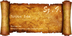 Szüts Ida névjegykártya