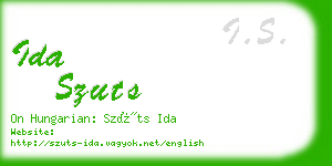 ida szuts business card